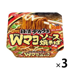 カップラーメン　カップ焼そば　計４５個　まとめ売り 日清食品 送料無料 日清 デカうま Wマヨソース焼そば 153g ×24個（2
