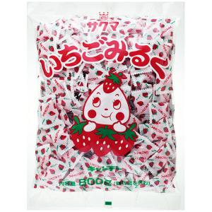 サクマ　いちごみるく　1袋（800g：約223粒入り）　サクマ製菓