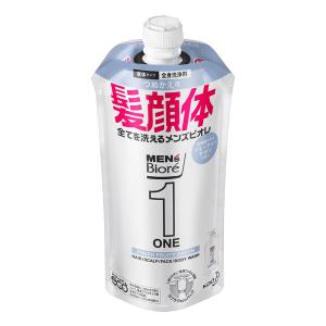 メンズビオレ ONE 髪顔体 オールインワン全身洗浄料 フルーティーサボンの香り 詰め替え 340ml 1個 全身のケアこれ１本！｜LOHACO by アスクル