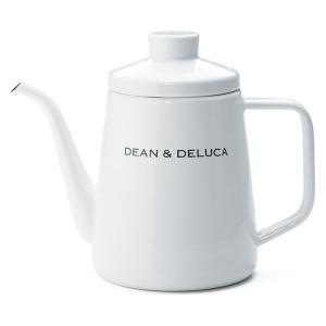 DEAN ＆ DELUCA（ディーンアンドデルーカ）ホーローケトル ロゴ入り ホワイト 1.0L 1個