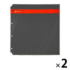 PDフォトアルバム用リフィル 写真台紙 L 粘着タイプ ブラック 黒 2袋（5枚入×2）デルフォニックス