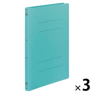 コクヨ（KOKUYO） フラットファイルPP A4タテ 2穴 約150枚収容 緑（グリーン） 3冊 フ-H10G