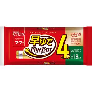 日清製粉ウェルナ マ・マー 早ゆでスパゲティ ファインファスト 1.8mm 結束タイプ 400g（100g×4束） 1個 パスタ｜LOHACO by アスクル