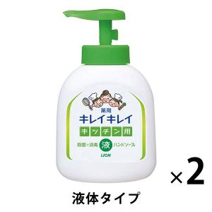 キレイキレイ　薬用キッチンハンドソープ　本体250ml 1セット（2個：1個×2） ライオン　液体せっけん【液体タイプ】