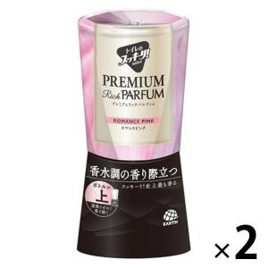 トイレのスッキーリ 置き型 プレミアムリッチパルファム ロマンスピンク 400ml 2個 消臭剤 芳香剤 アース製薬