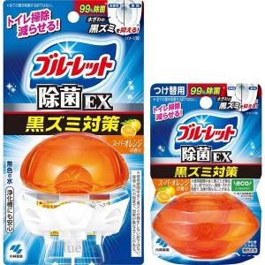 液体ブルーレットおくだけ除菌EX トイレタンク芳香洗浄剤 スーパーオレンジ 本体 1個+　つけ替え　1個 セット　小林製薬