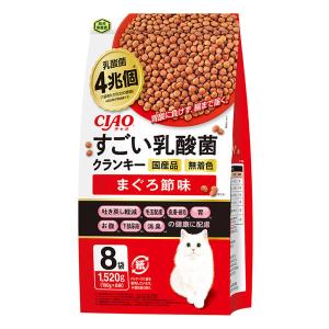 いなば CIAO チャオ キャットフード 猫 すごい乳酸菌クランキー まぐろ節味 国産 総合栄養食（190g×8袋）1袋 ドライ