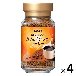 UCC上島珈琲 おいしいカフェインレスコーヒー 瓶 1セット（45g×4本）｜LOHACO by ASKUL