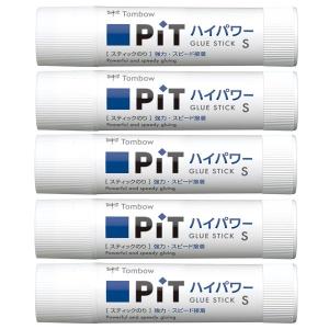 スティックのり（固形のり）　PIT　ピットハイパワーS　強力接着　PT-TP　5本　トンボ鉛筆｜LOHACO by アスクル
