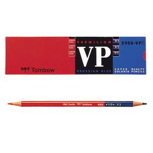 事務・学習用えんぴつ　赤青鉛筆（朱藍7:3）　8900-VP7/3　1ダース（12本入）　トンボ鉛筆