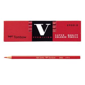 赤鉛筆（朱色）　8900-V　1ダース（12本入）　トンボ鉛筆｜LOHACO by ASKUL