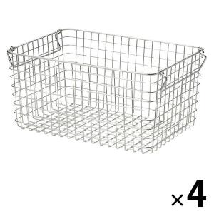 無印良品（MUJI） 収納 ステンレスワイヤーバスケット4 約幅37×奥行