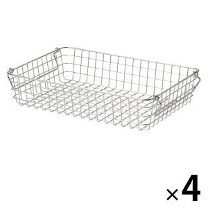 無印良品（MUJI） 収納 ステンレスワイヤーバスケット4 約幅37×奥行