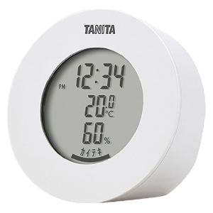 タニタ 温湿度計 時計 温度 湿度 デジタル 卓上 マグネット ホワイト TT-585-WH｜LOHACO by アスクル
