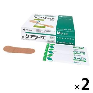 ニチバン 救急絆創膏 ケアリーヴ Mサイズ 21mm×70mm CLM 2箱（100枚入×2）（イチオシ）｜LOHACO by アスクル