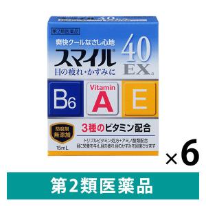 スマイル40EX 15ml 6箱セット ライオン　目薬 クールタイプ 目の疲れ かすみ目【第2類医薬品】｜LOHACO by ASKUL