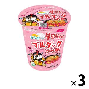 カルボナーラブルダック炒め麺CUP 3個 カップ麺 三養ジャパン｜LOHACO by アスクル