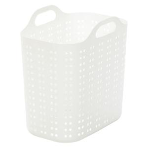 LOHACO - SANKA ランドリー バスケット ロング ホワイト 洗濯かご