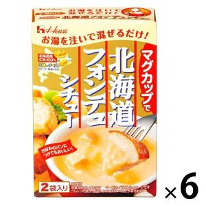 【アウトレット】ハウス食品 マグカップで北海道フォンデュシチュー 2袋入 1セット（6個）　北海道産生乳100％　3種チーズ使用