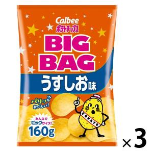 ポテトチップス　ビッグバッグうすしお味　160g　3袋　カルビー　スナック菓子　おつまみ｜LOHACO by ASKUL