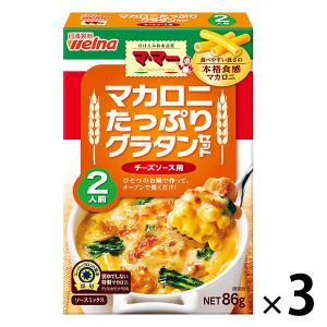 【アウトレット】日清製粉ウェルナ　マ・マー マカロニたっぷりグラタンセット 〈チーズソース用〉 2人前　1セット（3個）　インスタント