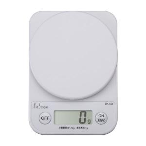 タニタ（TANITA） キッチンスケール 1kg ホワイト KF100 1個 計量器 クッキングスケール　はかりの商品画像