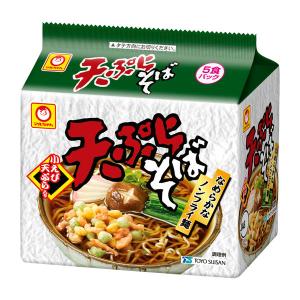 東洋水産　マルちゃん 天ぷらそば 1セット（5食パック×1）インスタントラーメン　袋ラーメン