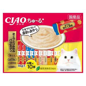 （バラエティパック）いなば CIAO チャオ ちゅーる 猫 まぐろ・とりささみバラエティ 国産（14g×40本）1袋 ちゅ〜る キャットフード おやつ