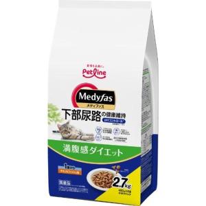 メディファス 猫 満腹感ダイエット 1歳から チキン＆フィッシュ味 2.7kg 国産（450g×6袋）1袋 キャットフード ドライ