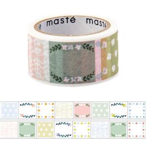 水性ペンで書けるマスキングテープ 手帳デコ マンスリー用・フラワー 幅22mm maste（マステ）（R） MST-FA11-F マークス｜LOHACO by アスクル