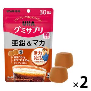 LOHACO - UHAグミサプリ 亜鉛＆マカ 1セット（30日分×2袋） UHA