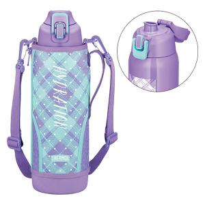 【アウトレット】サーモス（THERMOS） 水筒 真空断熱スポーツボトル 1500ml パープルチェック FHT-1500F PL-CH