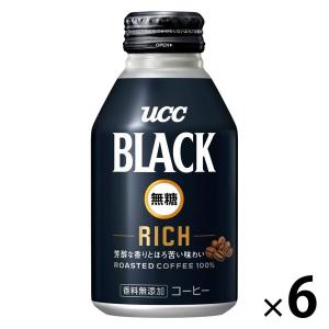 UCC上島珈琲 BLACK無糖(ブラック) RICH(リッチ) リキャップ缶 275g 1セット（6缶）｜LOHACO by ASKUL