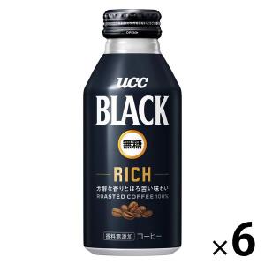 UCC上島珈琲 BLACK無糖(ブラック) RICH(リッチ) リキャップ缶 375g 1セット（6缶）｜LOHACO by ASKUL