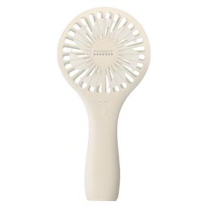プリズメイト ミニ扇風機 ネックストラップ付スリムハンディファン USB充電式 風量2段階 白 PR-F030-WH