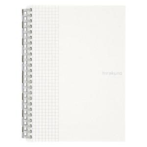 リヒトラブ ヒラクノ(hirakuno) ツイストノート（リングノート） A5 5mm方眼 ホワイト(白) N1673-0の商品画像