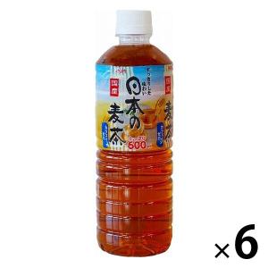 【アウトレット】えひめ飲料 ポン 日本の麦茶 　1セット（600ml×6本）　ペットボトル飲料　ノンカフェイン
