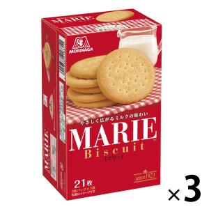 森永製菓 3枚パック×7袋入 3箱　マリー クッキー ビスケット 個包装 お配り｜LOHACO by アスクル
