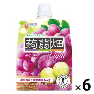 マンナンライフ　クラッシュタイプの蒟蒻畑ライト　ぶどう味　6個　ゼリー飲料　こんにゃくゼリー｜LOHACO by アスクル