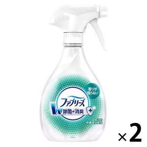 【アウトレット】ファブリーズ 布用 W除菌+消臭 香りが残らない 衣類・布製品用消臭剤 本体 370mL 消臭スプレー 1セット（2個）P＆G