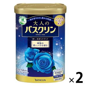 大人のバスクリン 神秘の青いバラの香り 600g ２個　お湯の色 シルキーブルー（にごり湯タイプ/乳青色系） バスクリーン｜LOHACO by ASKUL