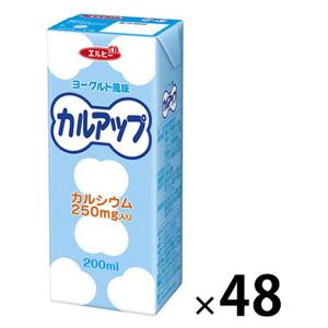 【アウトレット】エルビー　カルアップ　200ｍｌ　2023　パック飲料　紙パック　カルシウム　1セット（24本入×２）｜LOHACO by ASKUL