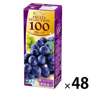 【アウトレット】エルビー　Fruits　Selection　グレープ　2031　ジュース　果汁　100%　ぶどう　1セット（24本入×２）｜LOHACO by ASKUL