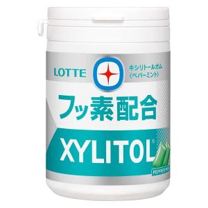 キシリトールガム +フッ素 ペパーミント スリムボトル ( 125g ) : 爽快