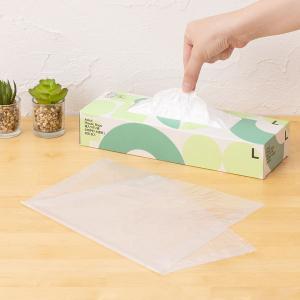 【ポリ袋】アスクル 箱入り規格袋（マチ付き）0.007mm厚 Lサイズ（13号相当）HDPE・半透明 1箱（200枚入） オリジナル｜LOHACO by アスクル