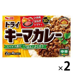ドライキーマカレー 中辛 （2皿分×4袋） 1セット（1個×2）パウダールウ カレールウ エスビー食品 S＆B｜LOHACO by アスクル
