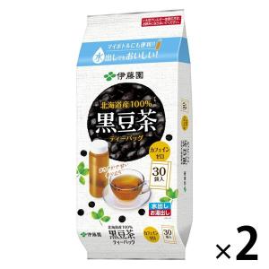 伊藤園 北海道産100％黒豆茶ティーバッグ 1セット（1袋（30バッグ入）×2） カフェインゼロ｜LOHACO by アスクル