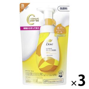 ダヴ（Dove）トリプルVC クリーミー泡洗顔料 つめかえ用 125mL×3個 くすみ肌 ユニリーバ｜LOHACO by アスクル