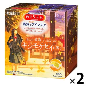 花王 めぐりズム蒸気でホットアイマスクキンモクセイの香り 1セット（12枚入×2箱）｜LOHACO by アスクル
