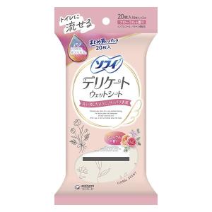 ソフイ デリケートウェット トイレに流せる フローラルの香り 1パック（10枚×2コ入）ユニ・チャーム｜LOHACO by アスクル